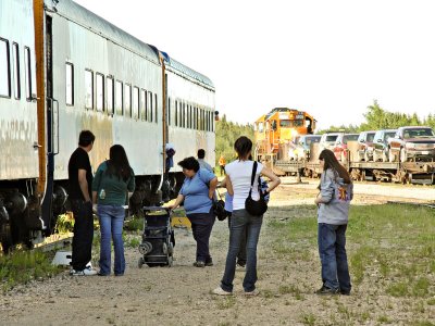 Waiting for train to leave Moosonee