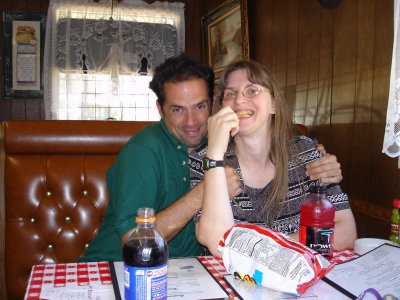 Us Eating at Small Place in Lake O Pines