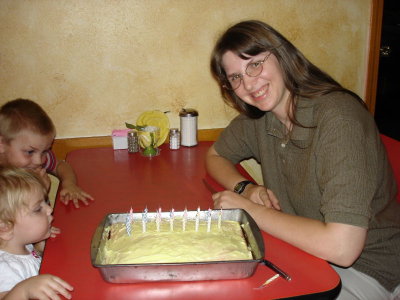 Wife W/Birthday Cake on 28th