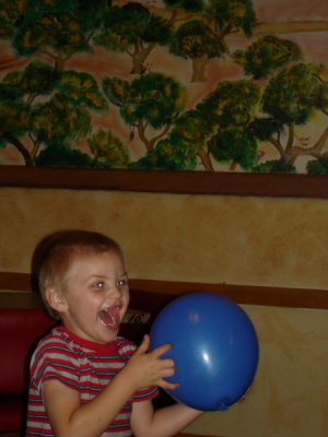 Austin With Balloon at Party (7-17-2006, #123)