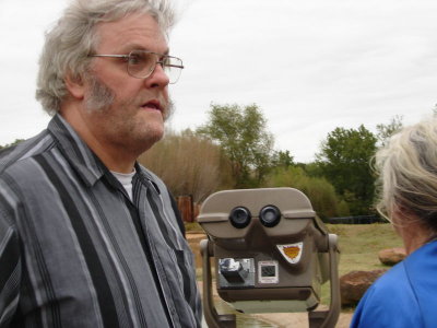 Greg (Grandpa) at Binoculars