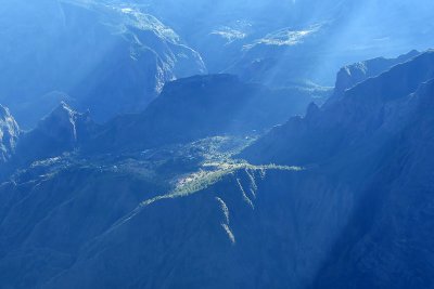 Le cirque de Mafate depuis le point de vue du Mado