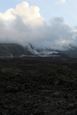 Ile de la Runion - Sur le grand brl, zone o s'coulent les coules de lave du volcan La Fournaise