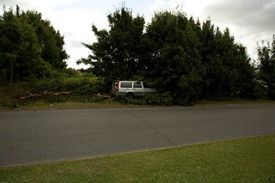 A recent accident that happened on the dangerous Buttsgrove Way bend
