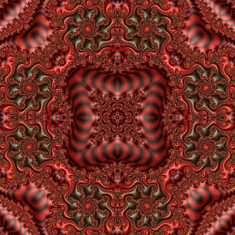 Red & brown striped kaleidoscope