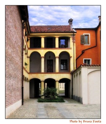 A typical local house covered balcony