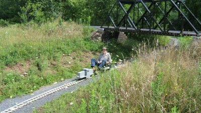 Guy W under bridge