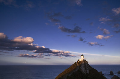 Last light on the light, Nugget Point, Otago, New Zealand