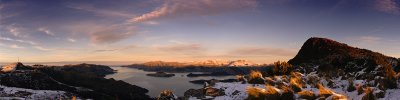 Winter on the Port Hills above Christchurch, Canterbury