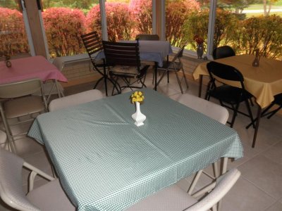 Bernice made gingham tableclothes