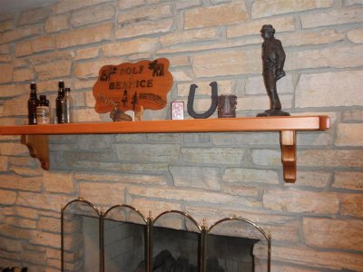 Above fire place