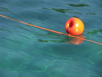 Piccolo galleggiante sul mare