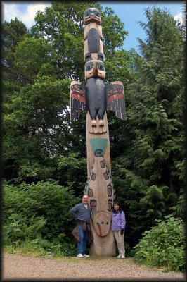 Posing with the Halibut Totem