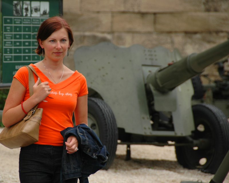 Girl and cannon