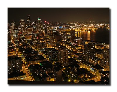 Night view from Space Needle