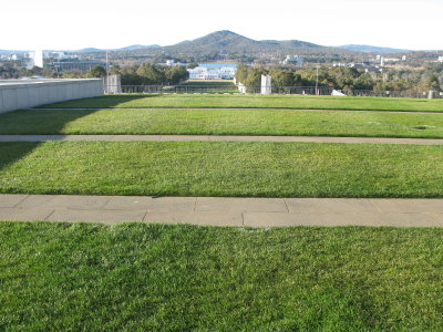Canberra view from roof of parliament house