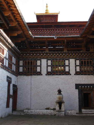 The religous courtyard, Trongsa Dzong, Bhutan