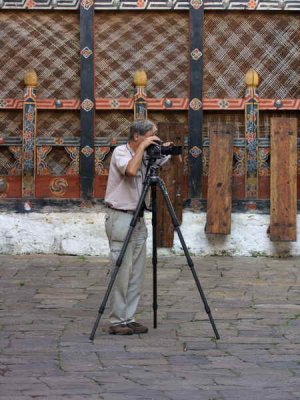 Gerald photographing, Trongsa Dzong, Bhutan