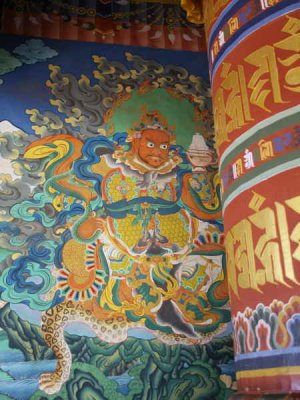 Mural paintings, Trongsa Dzong, Bhutan