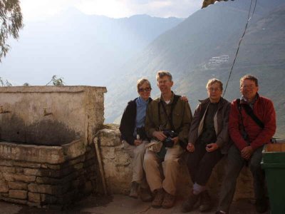 Wendy, Tom, Peta and me, Trongsa Dzong, Bhutan