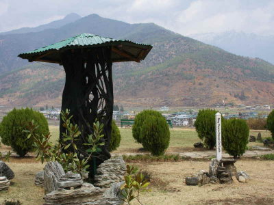 Gangtey Palace Hotel gardens, Paro, Bhutan