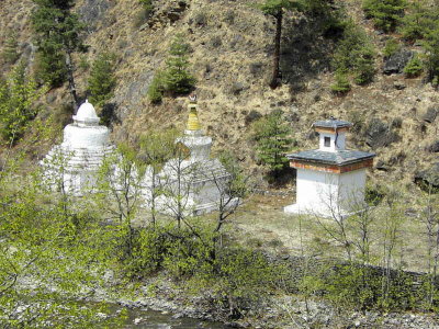 Chortens at Chhuzom, Paro valley, Bhutan