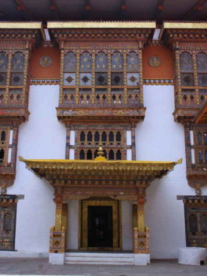 The religious courtyard area, Punakha Dzong