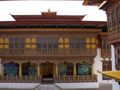 The religious courtyard area, Punakha Dzong