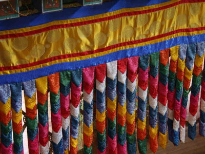 Detail of decoration in the temple, Punakha Dzong
