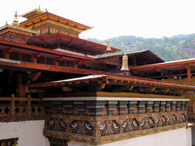 The temple roofs, Punakha Dzong