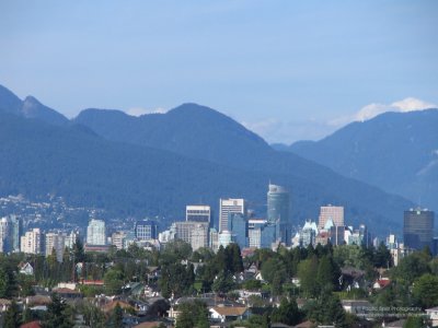 Downtown Vancouver and the North Shore Mountains