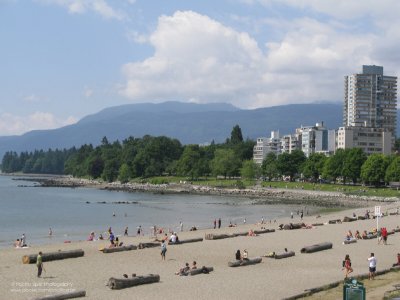 English Bay Beach on a hot June afternoon