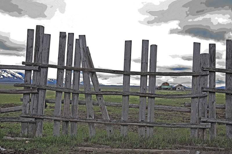 Fence   Morman Row, Yellowstone