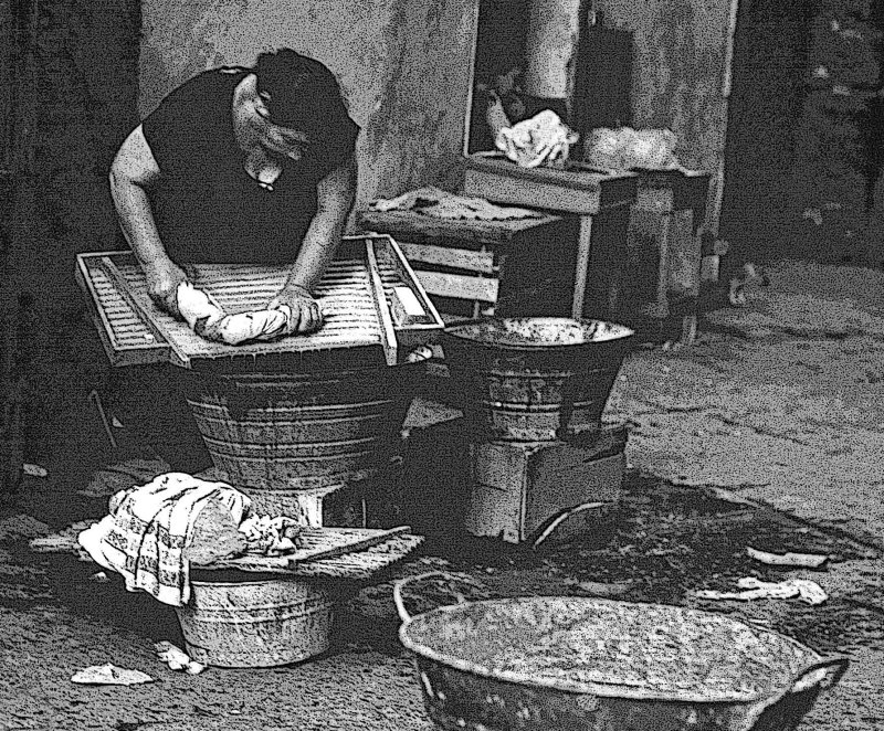  Hand wash, Naples 1955