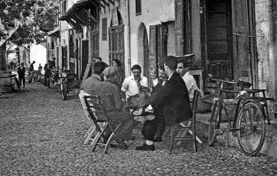 Card players. Rhodes, Greece