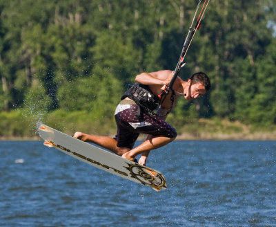 Sauvie Island Kiteboarding, July 10 08