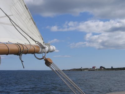 Sailing by Ram Island