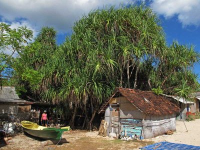 Seaweed farmers' shack