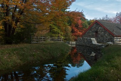 Mill stream reflection