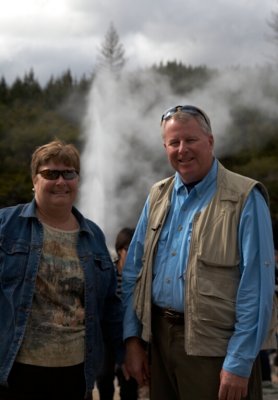 Mike and Jan at the geyser
