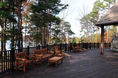the deck at the Lodge