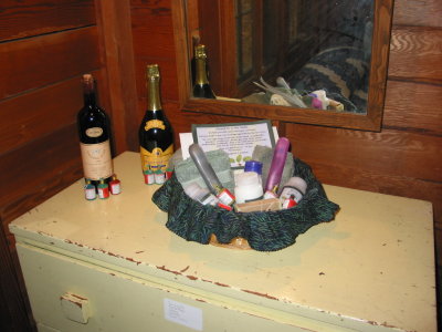 Chateau Bade and Champagne from Bill & Elly Bade and Spa Basket from M&M