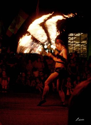 fire busker 6573 night photo