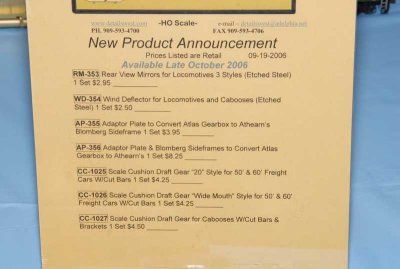 Details West New Product List