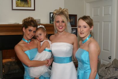The Girls: James Sister Kandi her little girl Maggie, the Bride Holly and Kelli Holly's good friend