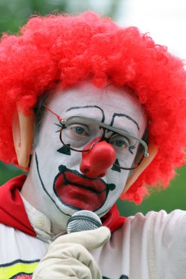 Clown with Microphone