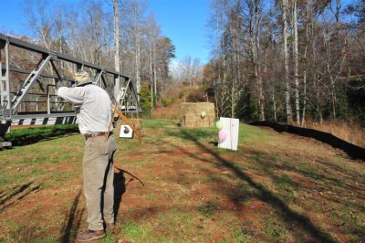 Bow and arrow demonstrated by Roger Lindsay