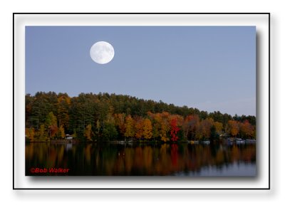 A Fall Moon Over Loon Lake