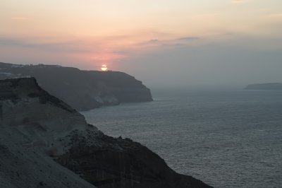 Sunset view from akrotiri