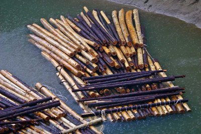 0067 Logs gathered and made ready to be floated down river.